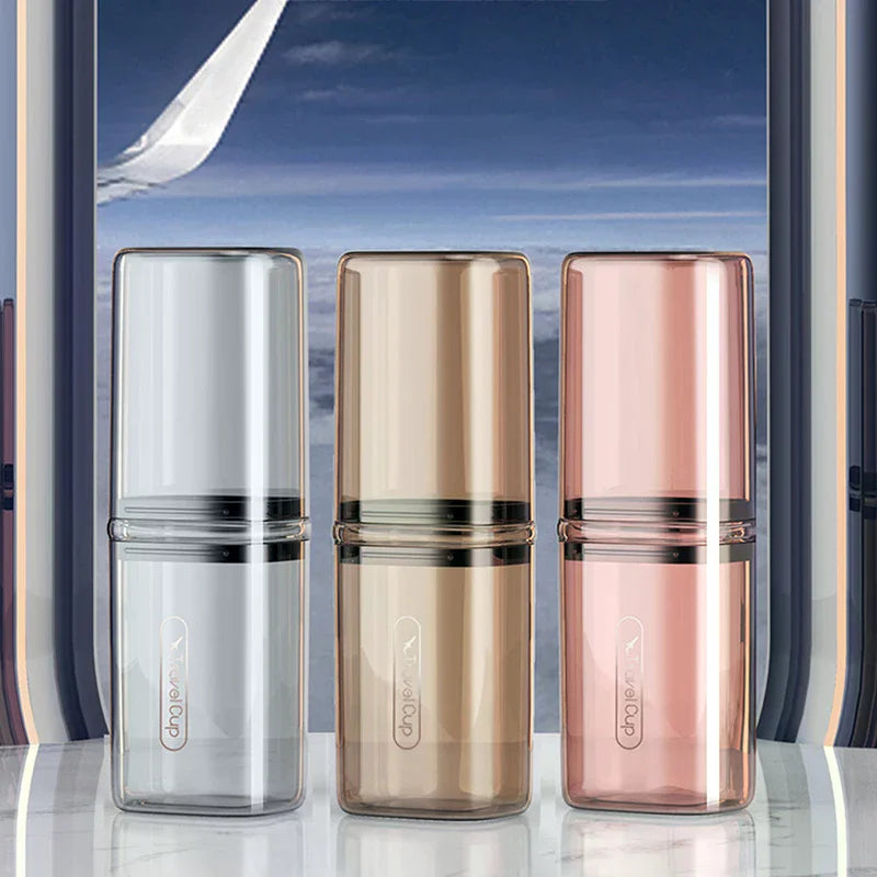 Portable Transparent Toothbrush Travel Case & Rinse Cup Toothbrush Travel Case QXL