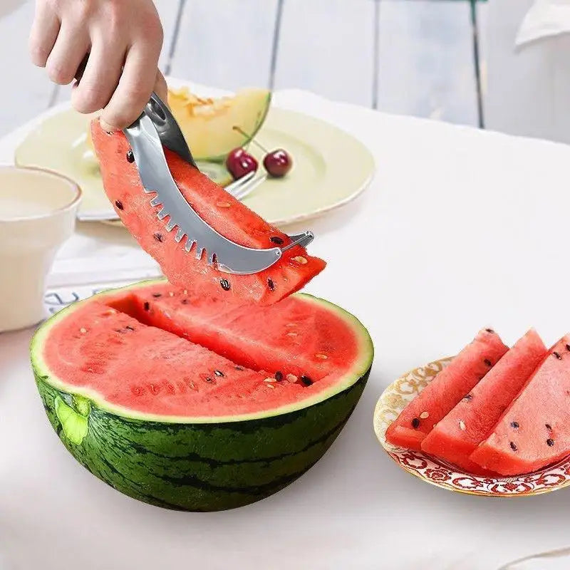Stainless Steel Windmill Watermelon Slicer & Fruit Cutter Fruit Slicer Tool QXL
