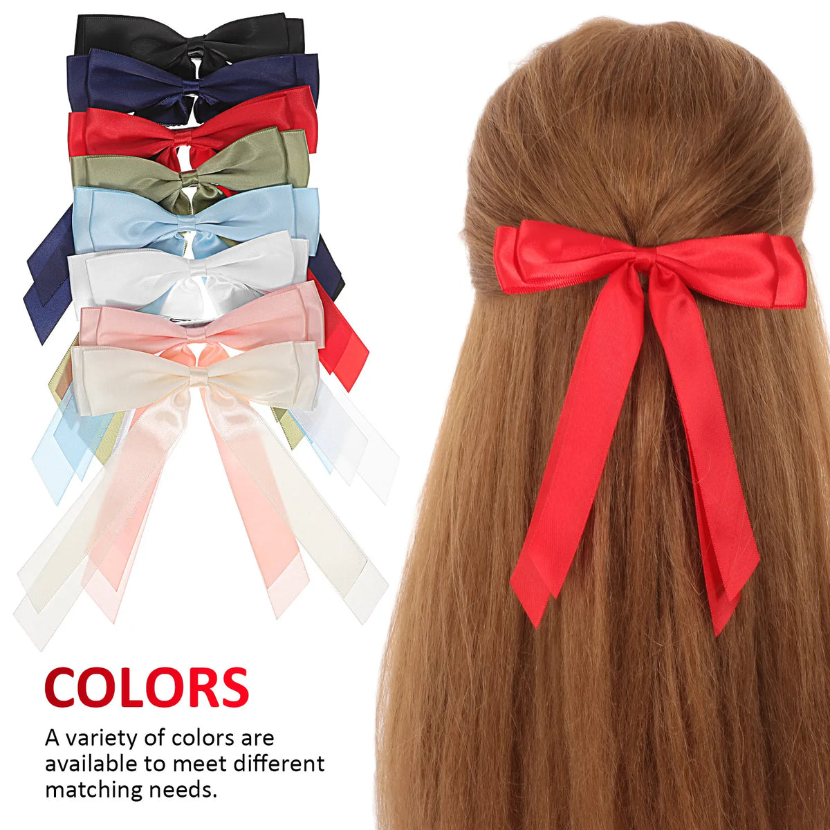 8-Pack Bow Hair Clips | Alligator Clips for Women & Teens Bow Hair Clips QXL