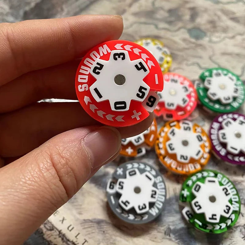32mm Acrylic Counter Token | 0–59 Board Game Score Tracker Board Game Counter QXL