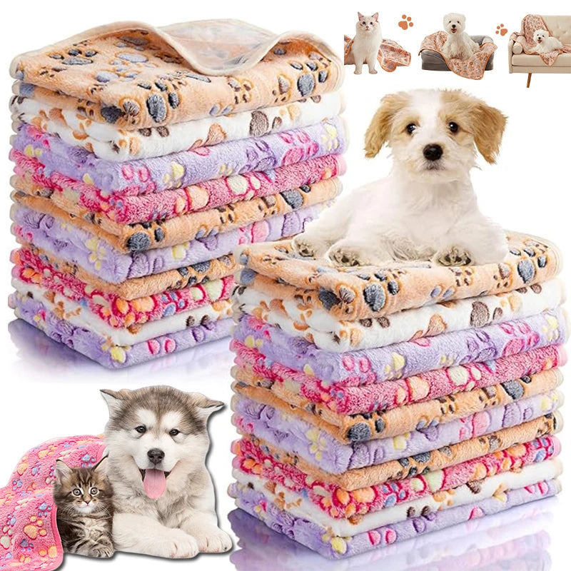 Soft Coral Fleece Pet Blanket for Dogs & Cats | 3 Sizes Pet Blanket QXL