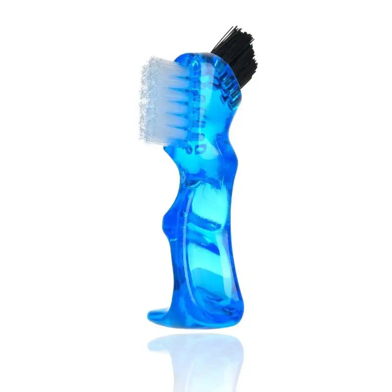 Dual-Head Denture Cleaning Brush | Braces & False Teeth Denture Cleaning Brush QXL Blue