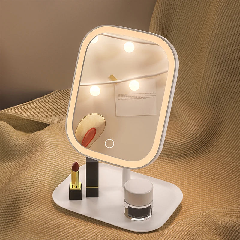 LED Lighted Folding Desktop Vanity Mirror – European Style LED Vanity Mirror QXL