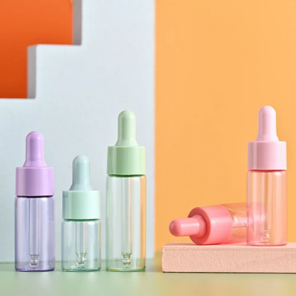 7-Pack Mini Glass Dropper Bottles 5ml & 10ml | Essential Oil Vials Glass Dropper Vials QXL