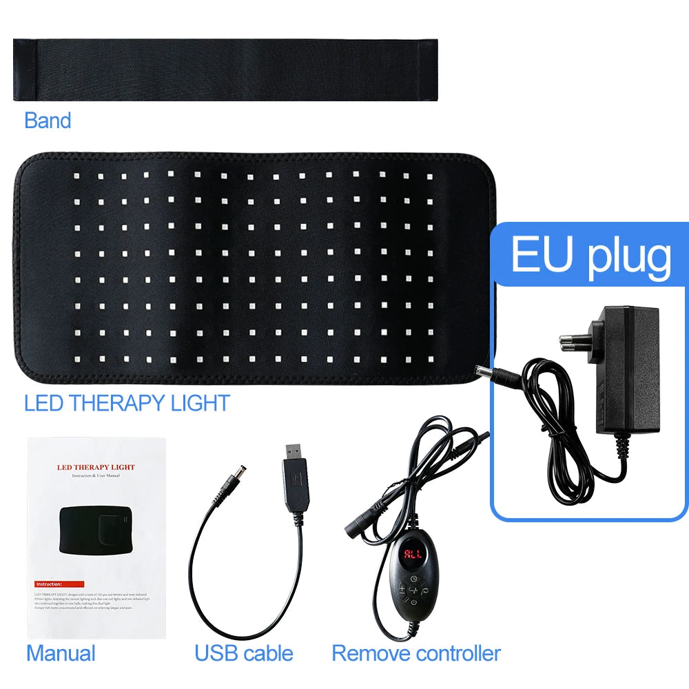 3-in-1 LED Red Light Therapy Wrap 660nm & 850nm Body Pad Light Therapy Wrap QXL EU