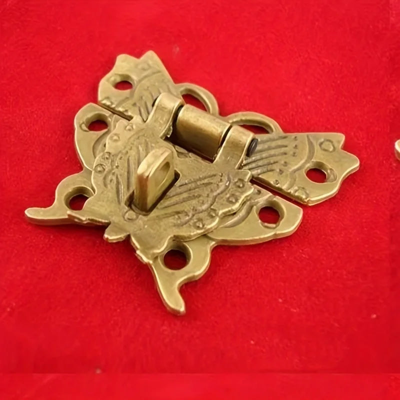 Antique Butterfly Lock Clasp | Zinc Alloy Vintage Box Catch Box Lock Clasp QXL
