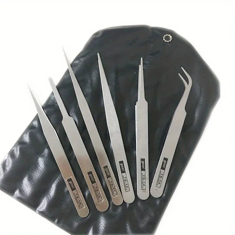 6-Piece Stainless Steel Succulent Plant Tweezers DIY Set Tweezers Set QXL
