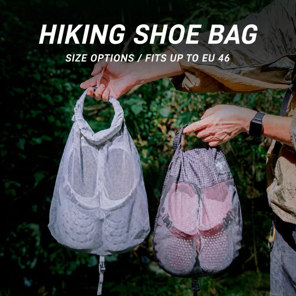 Hiking Backpack External Shoe Bag | Waterproof Mesh Pouch Backpack Shoe Pouch QXL