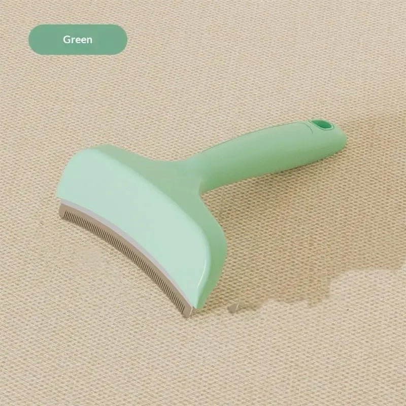 Dog Deshedding Grooming Comb with 2 Blades | Pet Hair Remover Pet Deshedding Comb QXL Green