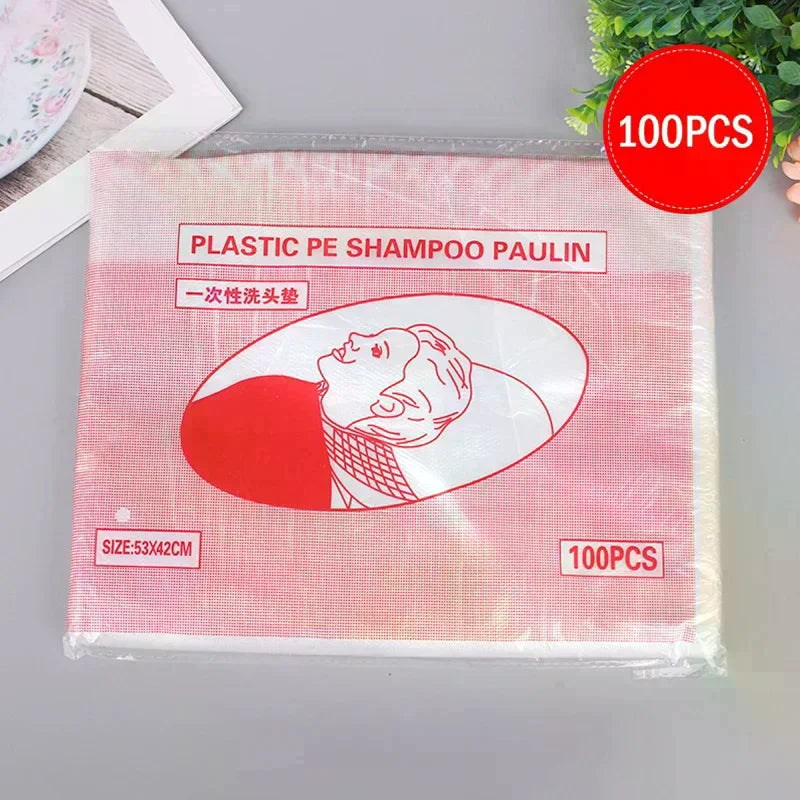 100-Pack Disposable Waterproof Hair Salon Shampoo Capes Disposable Salon Capes QXL