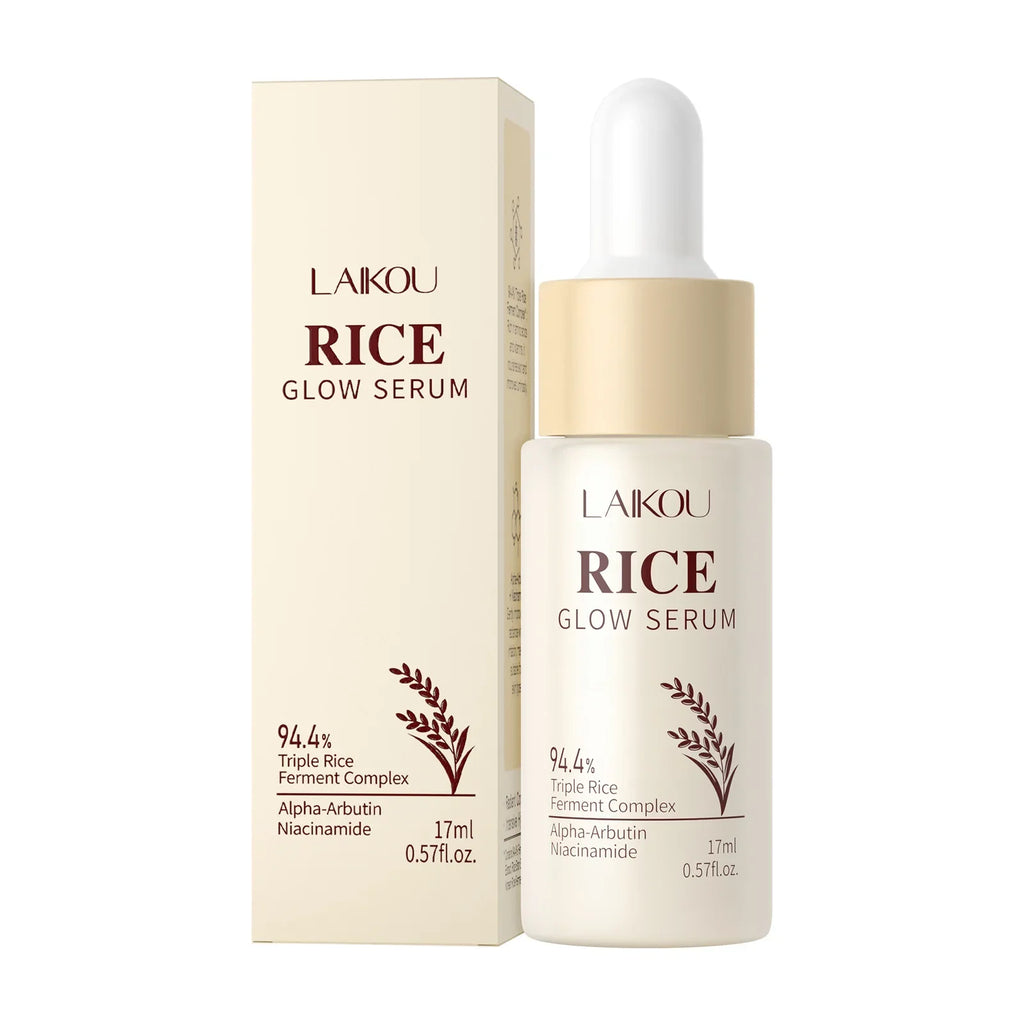 LAIKOU Rice Glow Facial Serum 17ml – Hydrate & Brighten Skin Face Serum QXL