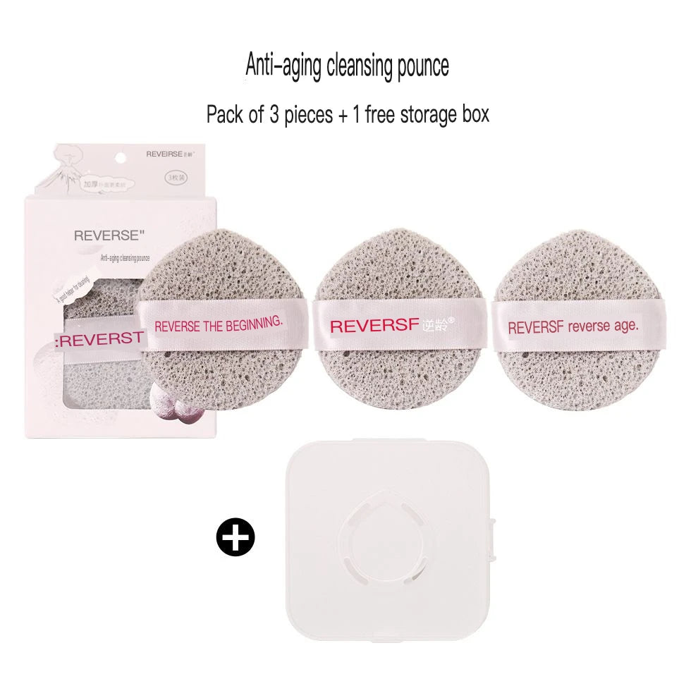 Soft Facial Cleansing Sponge | Makeup Remover Face Wash Tool Facial Cleansing Sponge QXL 1 set for 3