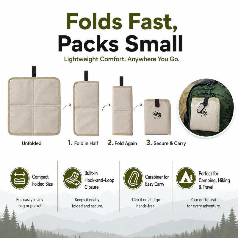 Foldable Waterproof Outdoor Seat Cushion | Camping & Hiking Pad Camping Seat Cushion QXL