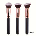 3-Piece Makeup Brush Set | Foundation, Blush & Eyeshadow Brushes Makeup Brush Set QXL Black