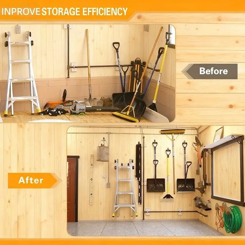 Heavy-Duty Wall-Mount Garage Hook Set – Bikes, Ladders & Tools Garage Wall Hooks QXL