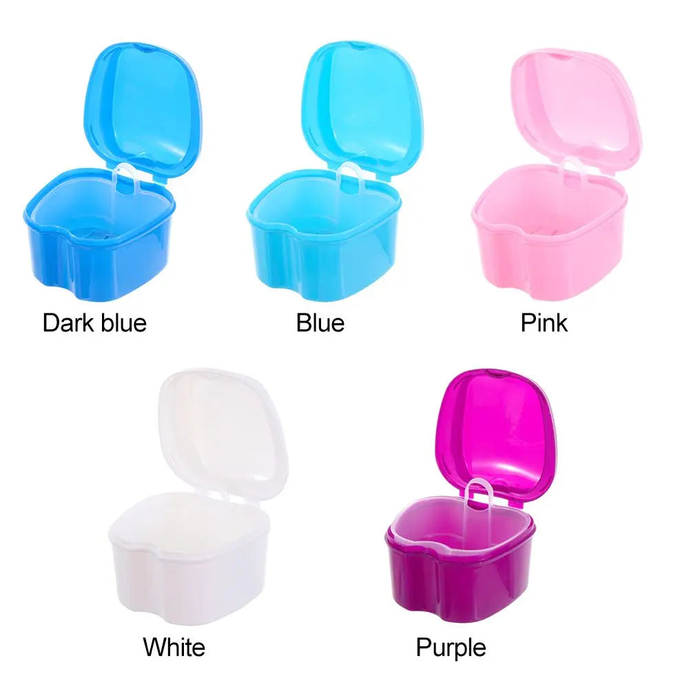 Denture Storage Box with Rinsing Basket | Retainer Case Denture Storage Case QXL
