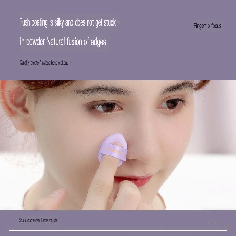 Mini Cushion Finger Puff Set | Concealer & Highlighter Sponge Makeup Sponge Puff QXL