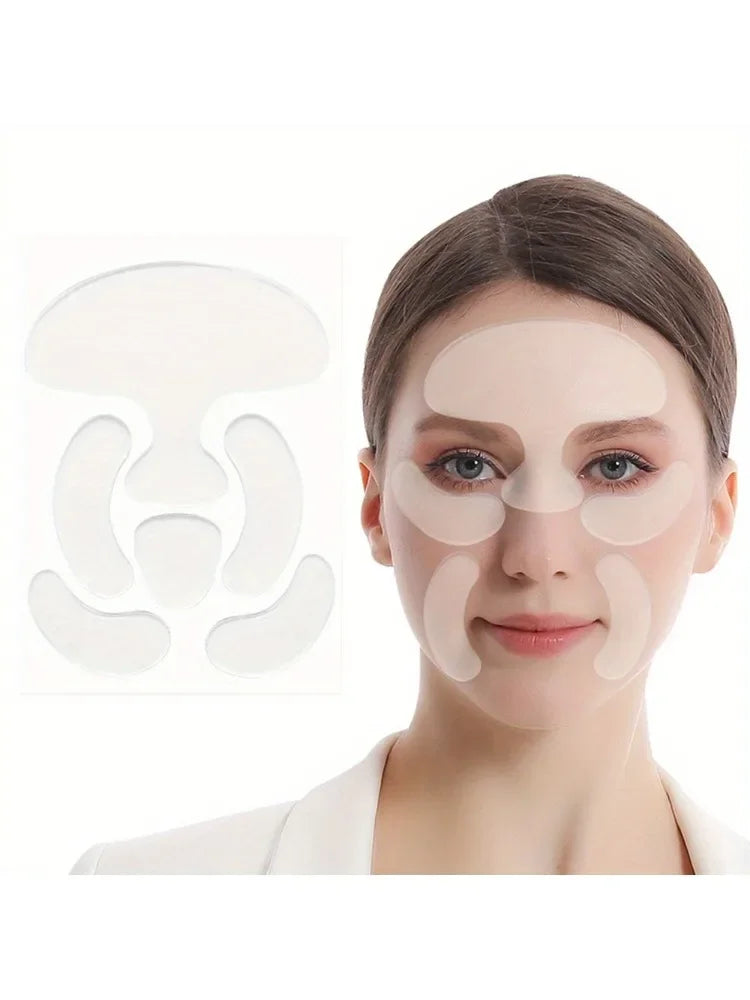 Reusable Silicone Anti-Wrinkle Face Patches – Forehead & Eye Anti-Wrinkle Face Patches QXL a set