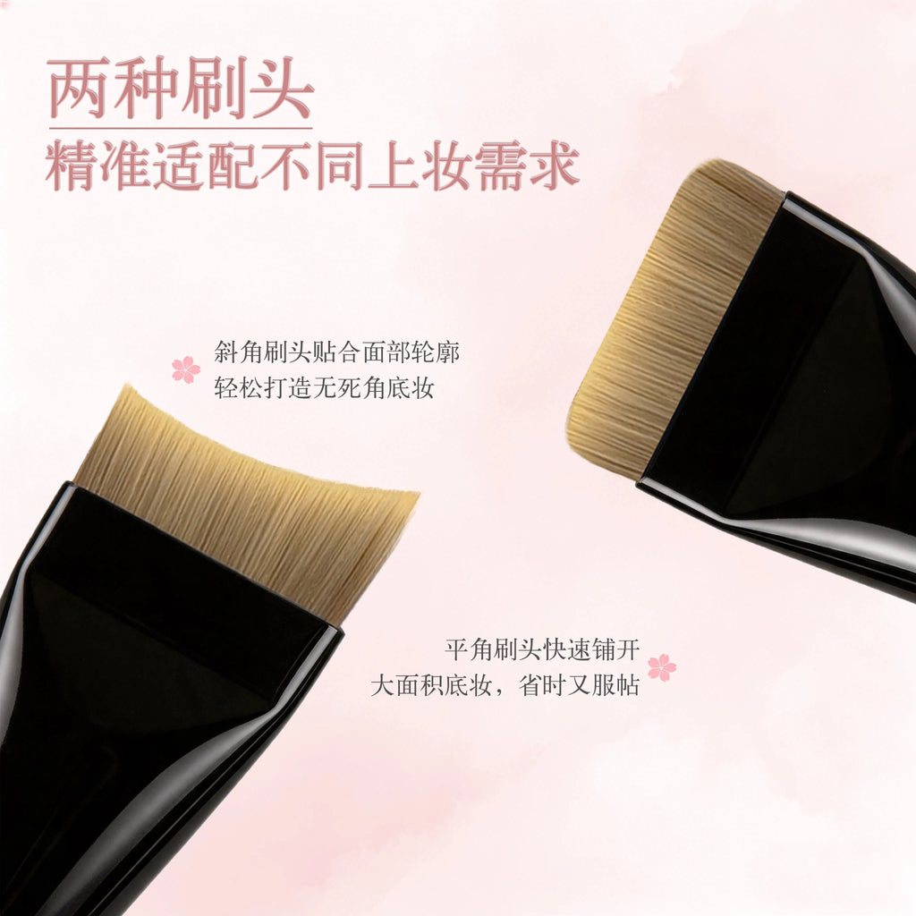 Sakura Angled Foundation Brush | Bevel Liquid Makeup Tool Foundation Makeup Brush QXL