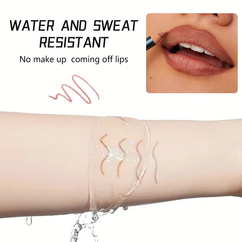Matte Lip Liner Pencil – Waterproof Long-Lasting Lip Contour Pen Lip Liner Pencil QXL