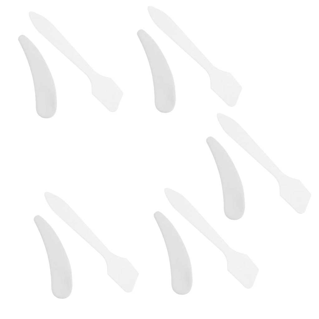 10-Pack Transparent Makeup Spatulas | Cream Scoop Applicator Cosmetic Spatula Set QXL