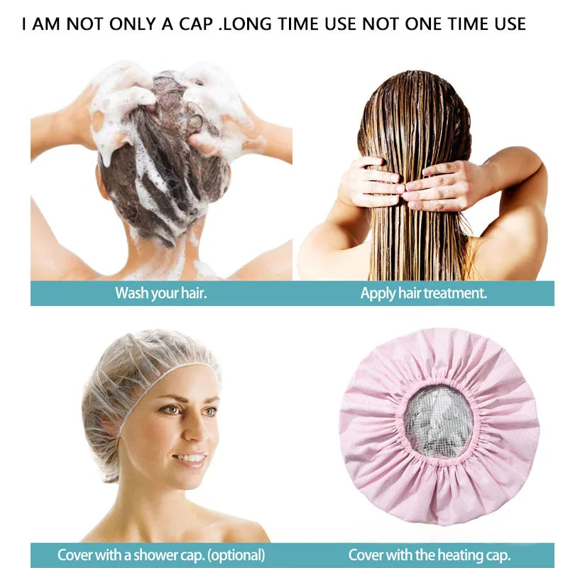 Self-Heating Steam Hair Mask Cap | Tin Foil Thermal Cap Steam Hair Treatment Cap QXL