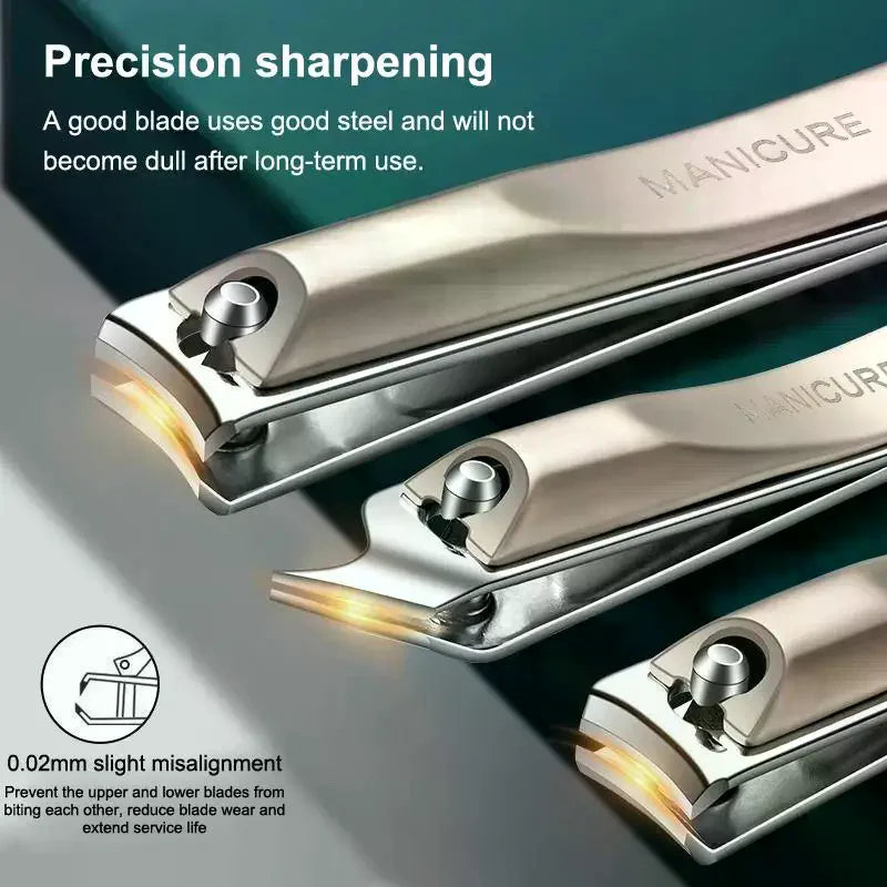 5/10-Pc Stainless Steel Nail Clipper Set with Leather Bag Nail Clipper Set QXL