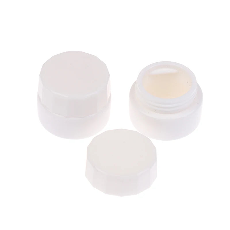 2-Pack 5ml Empty Nail Gel Jars | Polish & UV Glue Storage Nail Gel Jar QXL White