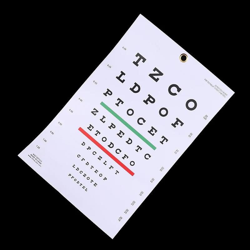 BMPEIC Snellen Eye Chart – Waterproof PVC Vision Test Wall Chart Vision Test Chart QXL