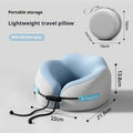 U-Shaped Memory Foam Travel Neck Pillow | Soft & Supportive Travel Neck Pillow QXL Sky Blue-2