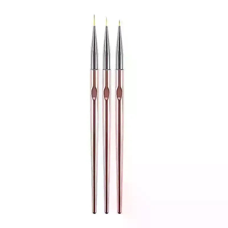 3-Pc Nail Art Liner Brush Set | Striping & French Tip Pens Nail Art Liner Brush QXL