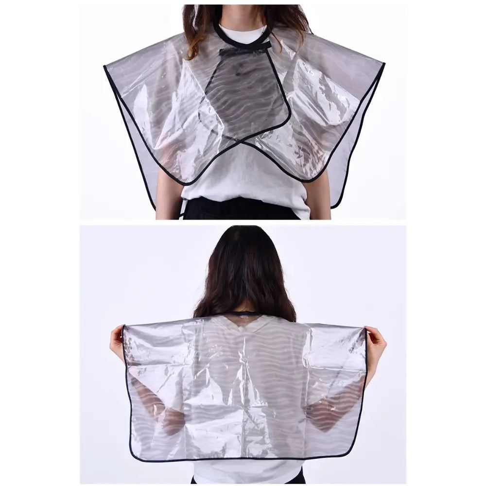 Waterproof PVC Hair Salon Cape | Adjustable Hairdressing Shawl Hairdressing Cape QXL