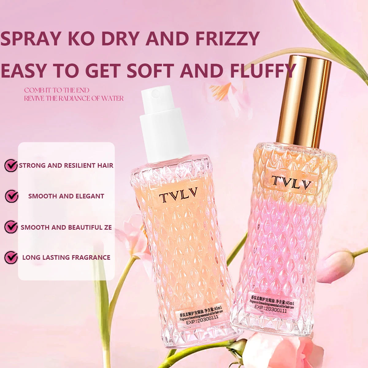 2-in-1 Hair Care Essence Oil | Frizz Smooth & Scalp Refresh Hair Essence Oil QXL