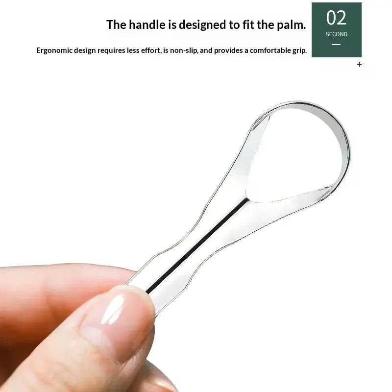Stainless Steel Tongue Scraper | Reusable Oral Hygiene Tool Tongue Scraper QXL