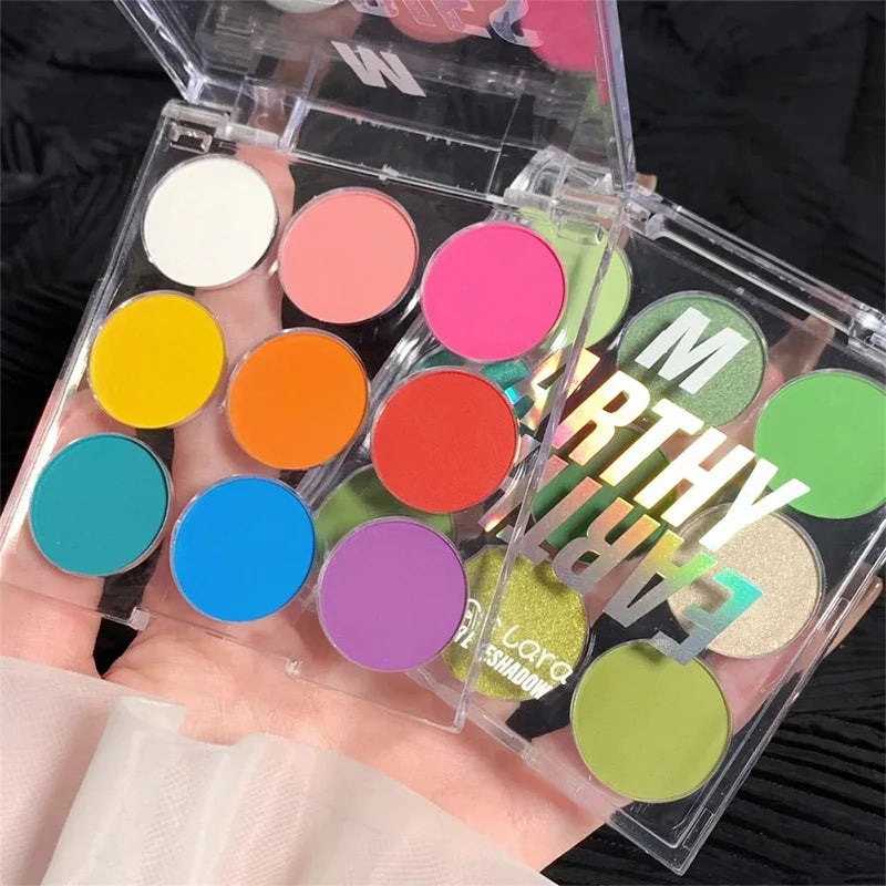 9-Color Diamond Eyeshadow Palette | Shimmer Glitter & Matte Eyeshadow Palette QXL
