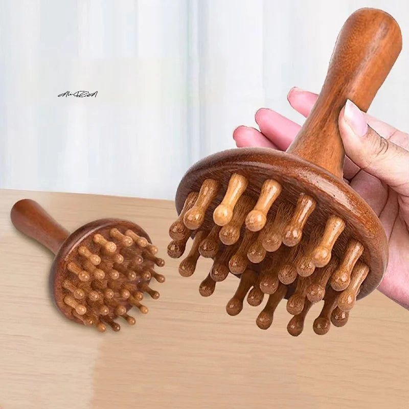 Wooden Mushroom Gua Sha Massager | Full Body Wood Therapy Wooden Body Massager QXL