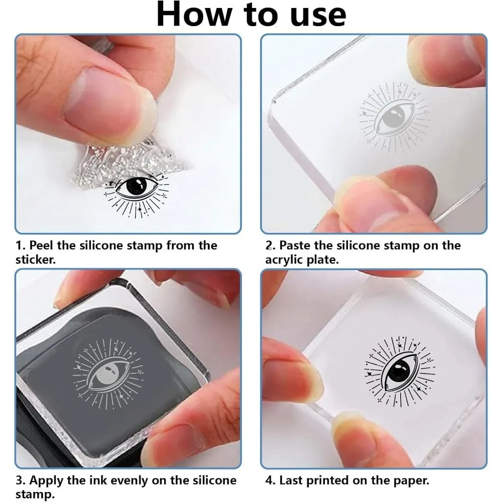 Clear Silicone Stamps | Summer Sea Circle Dots Design Craft Stamp QXL