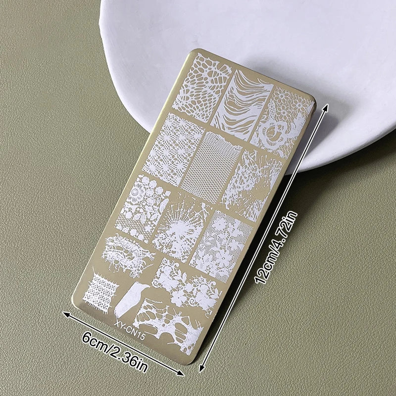 12x6cm Nail Stamping Plates – Butterfly, Floral & Bowknot Designs Nail Stamping Plate QXL