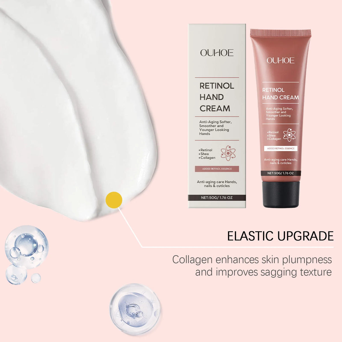 OUHOE Retinol Hand Cream – Hydrating & Smoothing 50g Retinol Hand Cream QXL