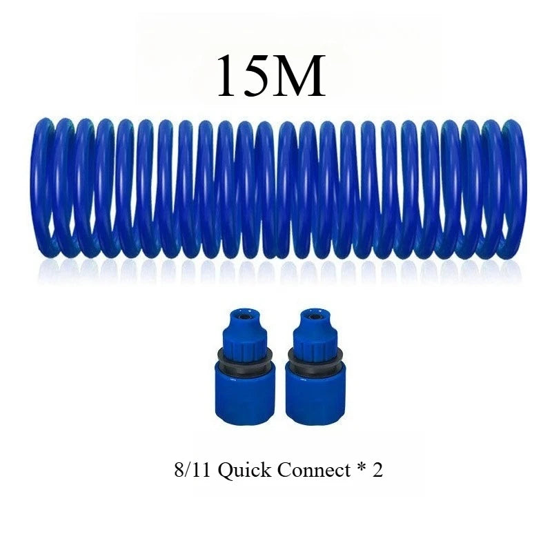 10/15m Expandable Retractable EVA Garden Hose | Car Wash Expandable Garden Hose QXL 15M-blue