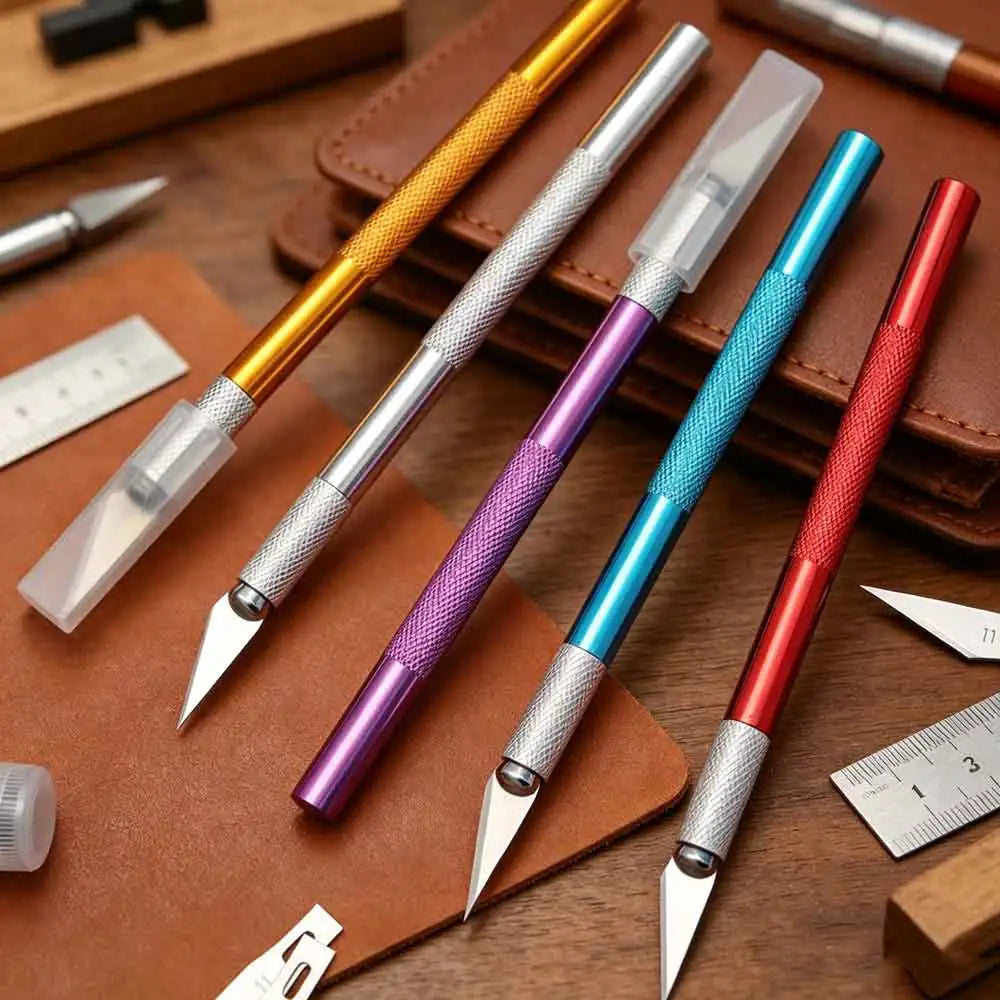 10-Pc Precision Craft Knife Set | Metal Handle & Blades Craft Knife Set QXL