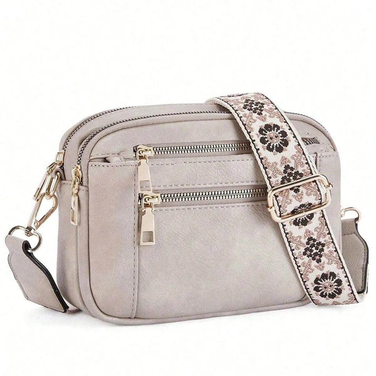 Women's Retro Small Square Crossbody Bag | PU Shoulder Bag Crossbody Shoulder Bag QXL GRAY