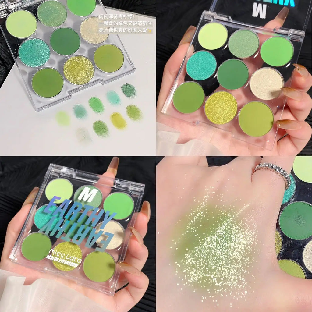 9-Color Diamond Eyeshadow Palette | Shimmer Glitter & Matte Eyeshadow Palette QXL