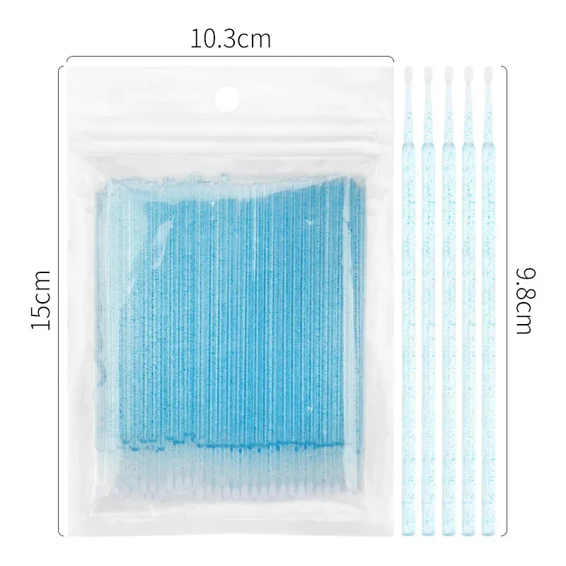 500/1000-Pack Disposable Microbrushes for Eyelash Extensions Lash Microbrush Applicators QXL
