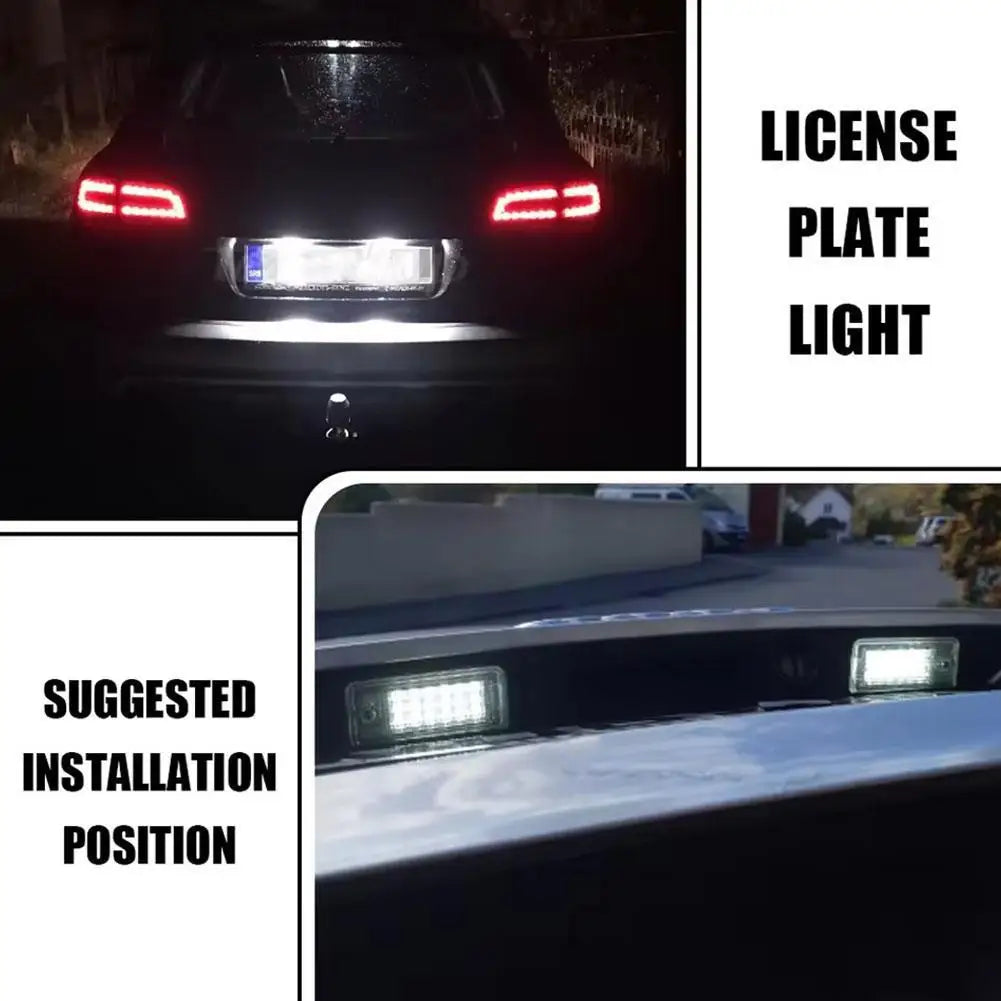 2-Pack LED License Plate Lights for Audi A3 A4 A6 A8 Q7 6500K LED License Plate Light QXL