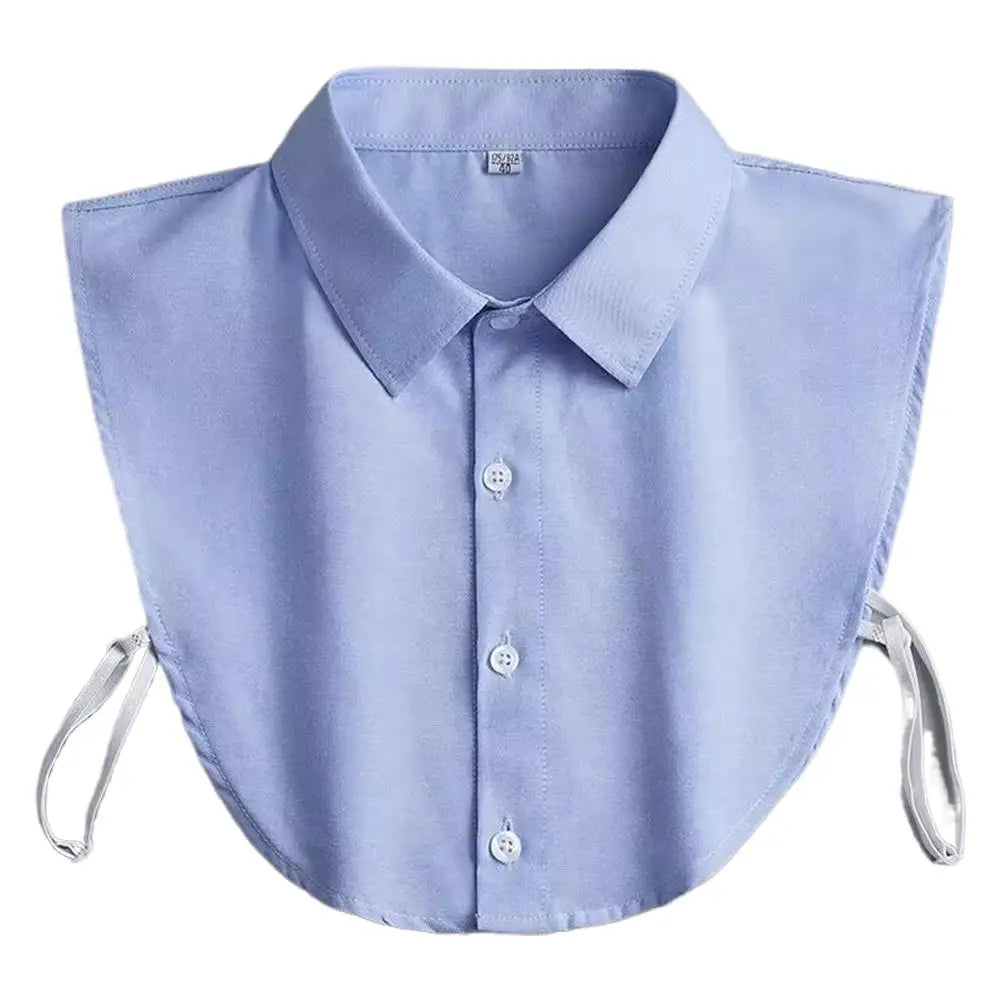 Detachable Fake Collar for Women – Versatile Shirt Collar Detachable Collar QXL Blue 4 buttons
