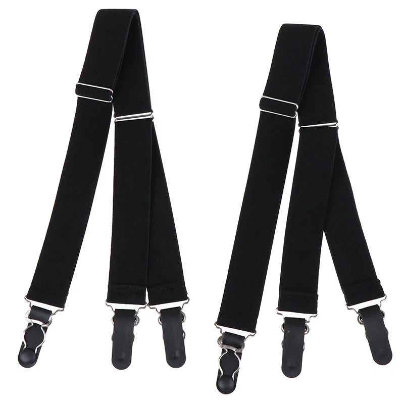 Y-Shape Elastic Shirt Stays Garters | Adjustable Leg Suspenders Shirt Stay Suspenders QXL