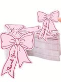 50-Pack Pink & Blue Bow Thank You Cards | Blank Place Cards Thank You Cards QXL Pink 50pcs