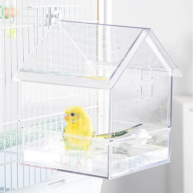Hanging Parrot Feeder & Bird Bath Bowl | Cage Accessory Bird Cage Feeder QXL