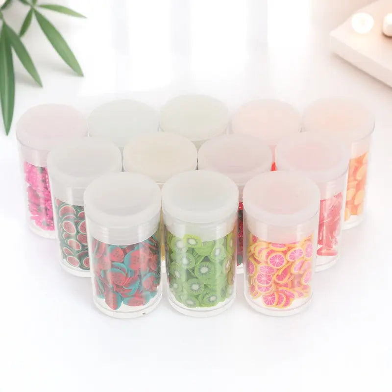12-Box Polymer Clay Fruit Nail Art Slices | DIY Decorations Nail Art Slices QXL